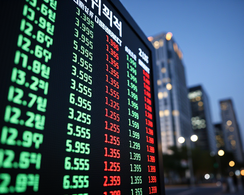 Financial Market Display in Seoul