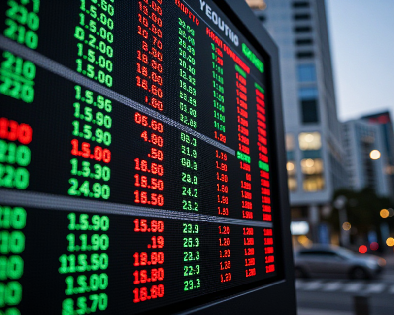 Financial Market Display in Seoul