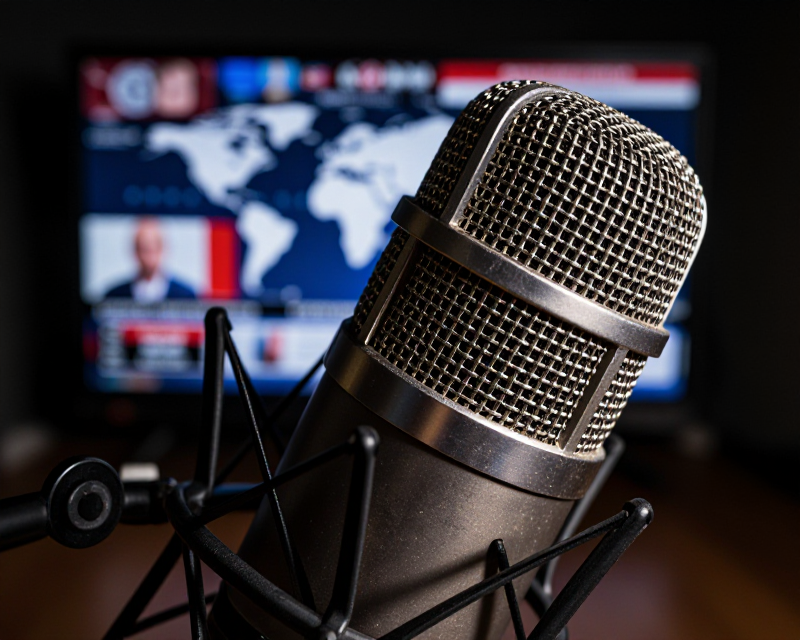 Political News Studio Atmosphere