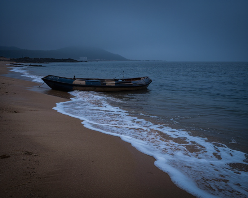 Misty Taean Coastline at Dawn