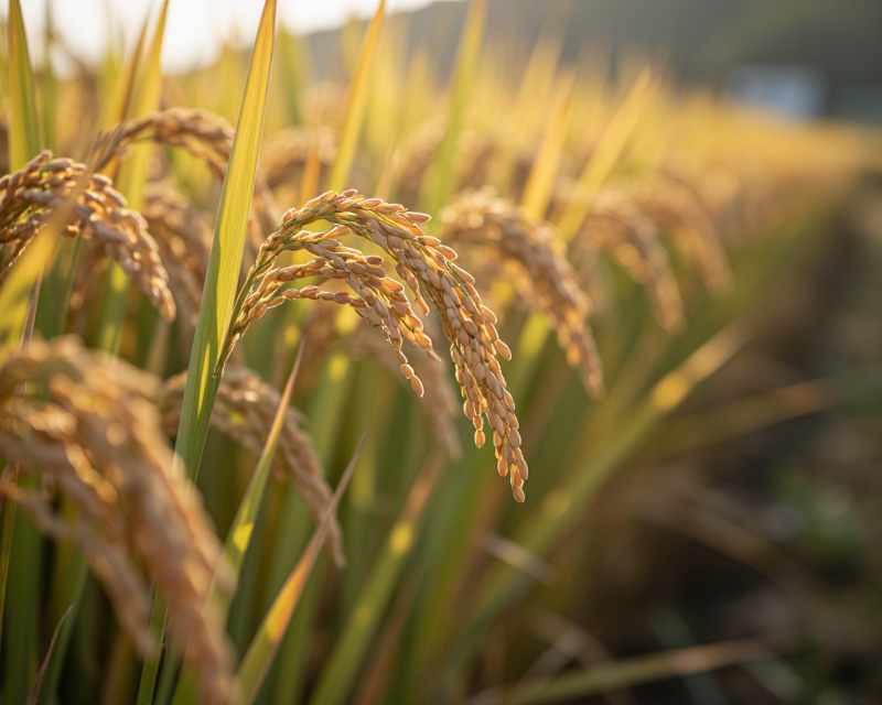 Golden Rice Field in South Korea