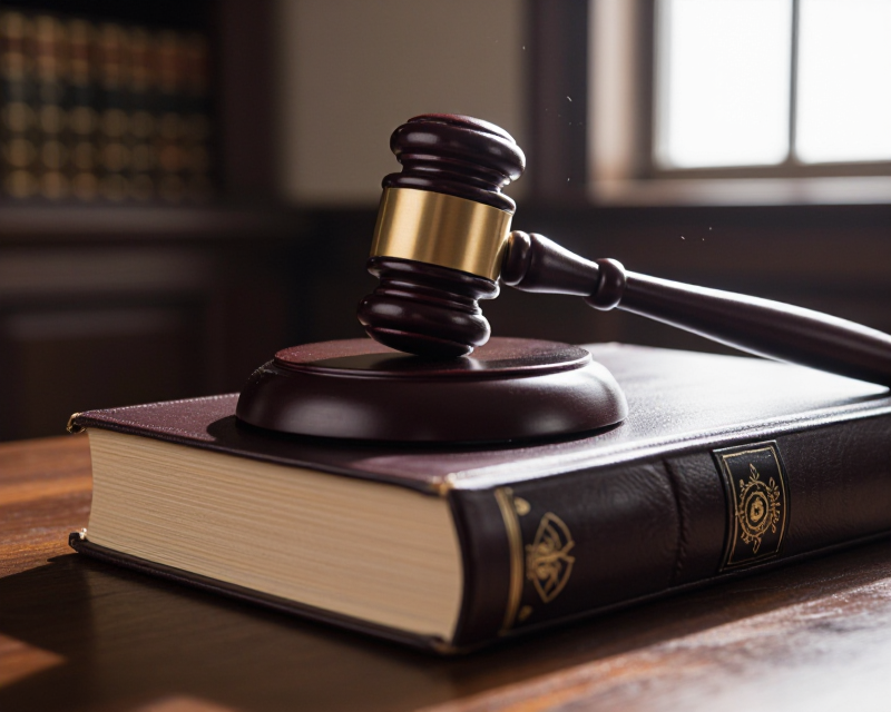 Judicial Gavel and Law Books