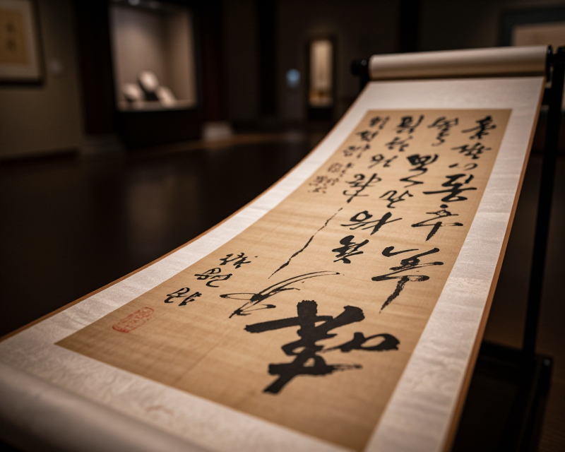 Museum Calligraphy Reflection