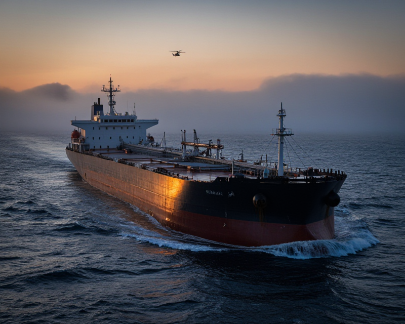 Oil tanker in the Strait of Hormuz
