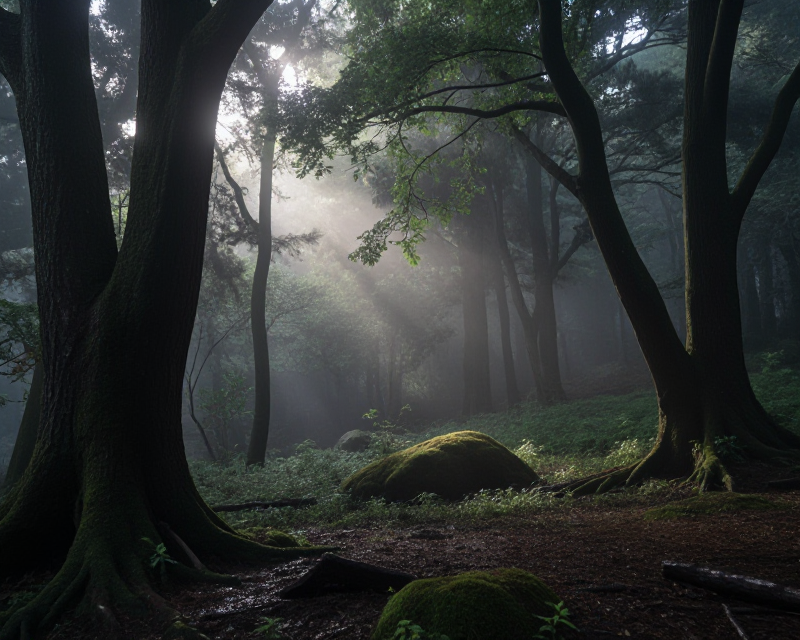 Misty Jeju Forest