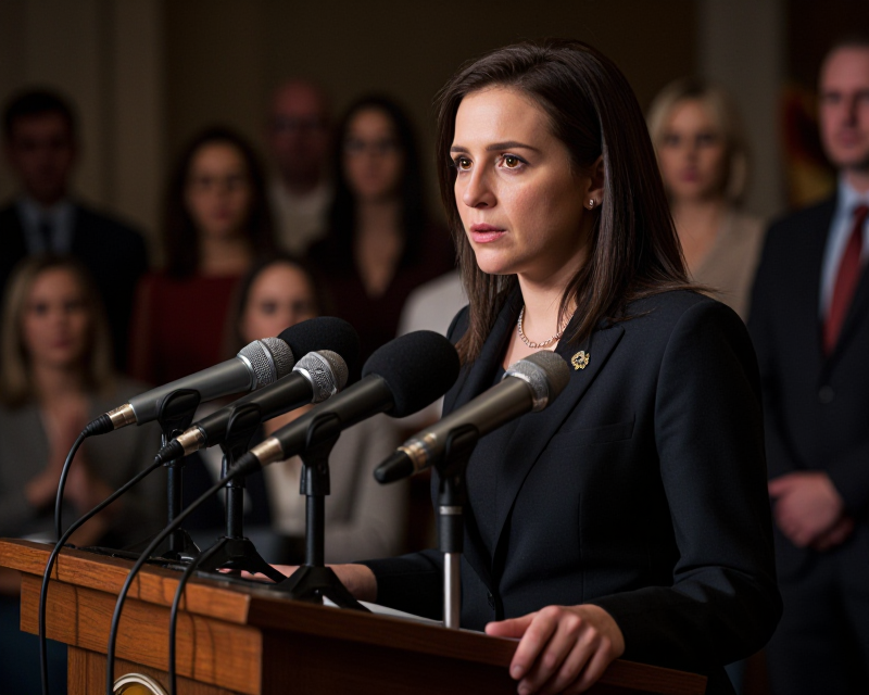 Political Press Conference Scene