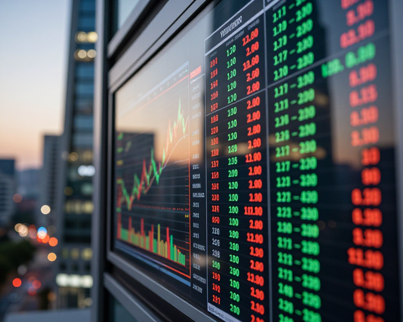 Stock Market Digital Display in Seoul