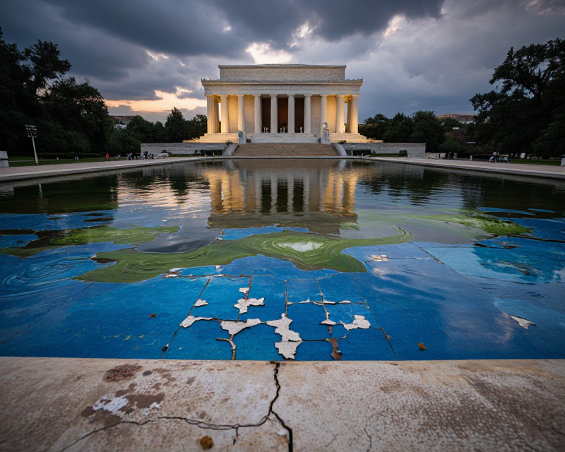 Lincoln Memorial Reflecting Pool Atmosphere