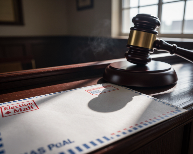 US Election Mail and Gavel